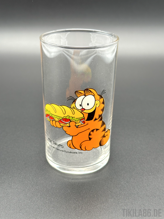 Garfield Jim Davis 1978 - Glas - Trinkglas - Selten - Sandwich