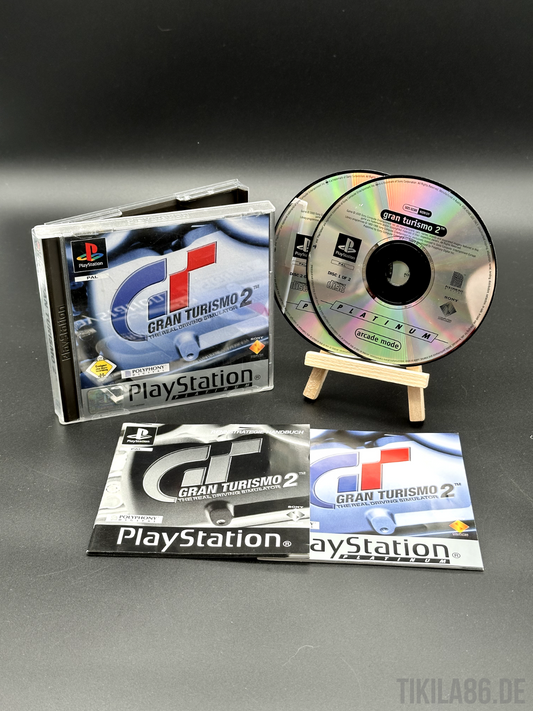 Gran Turismo 2 PS1 Playstation 1 Platinum mit Anleitung - Disc poliert ✅