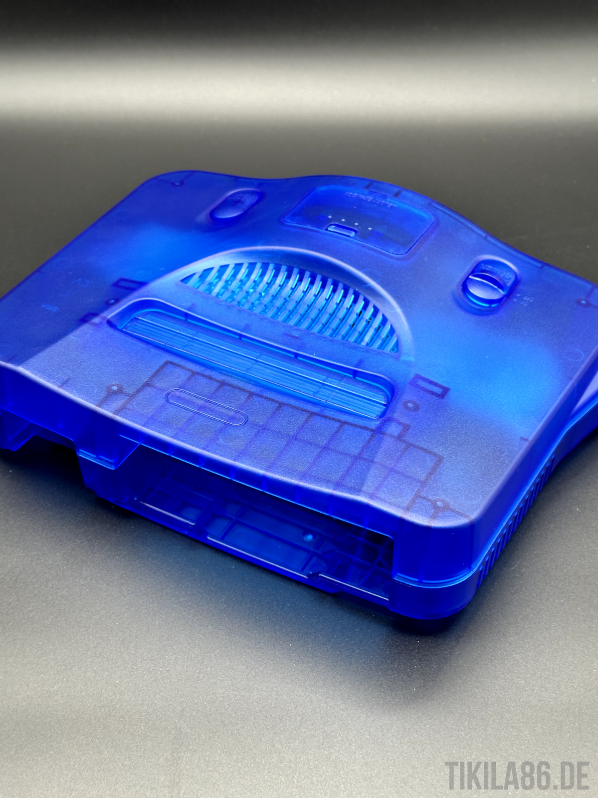 Nintendo 64 transparent Blau Spielekonsole (PAL) - CUSTOM SHELL