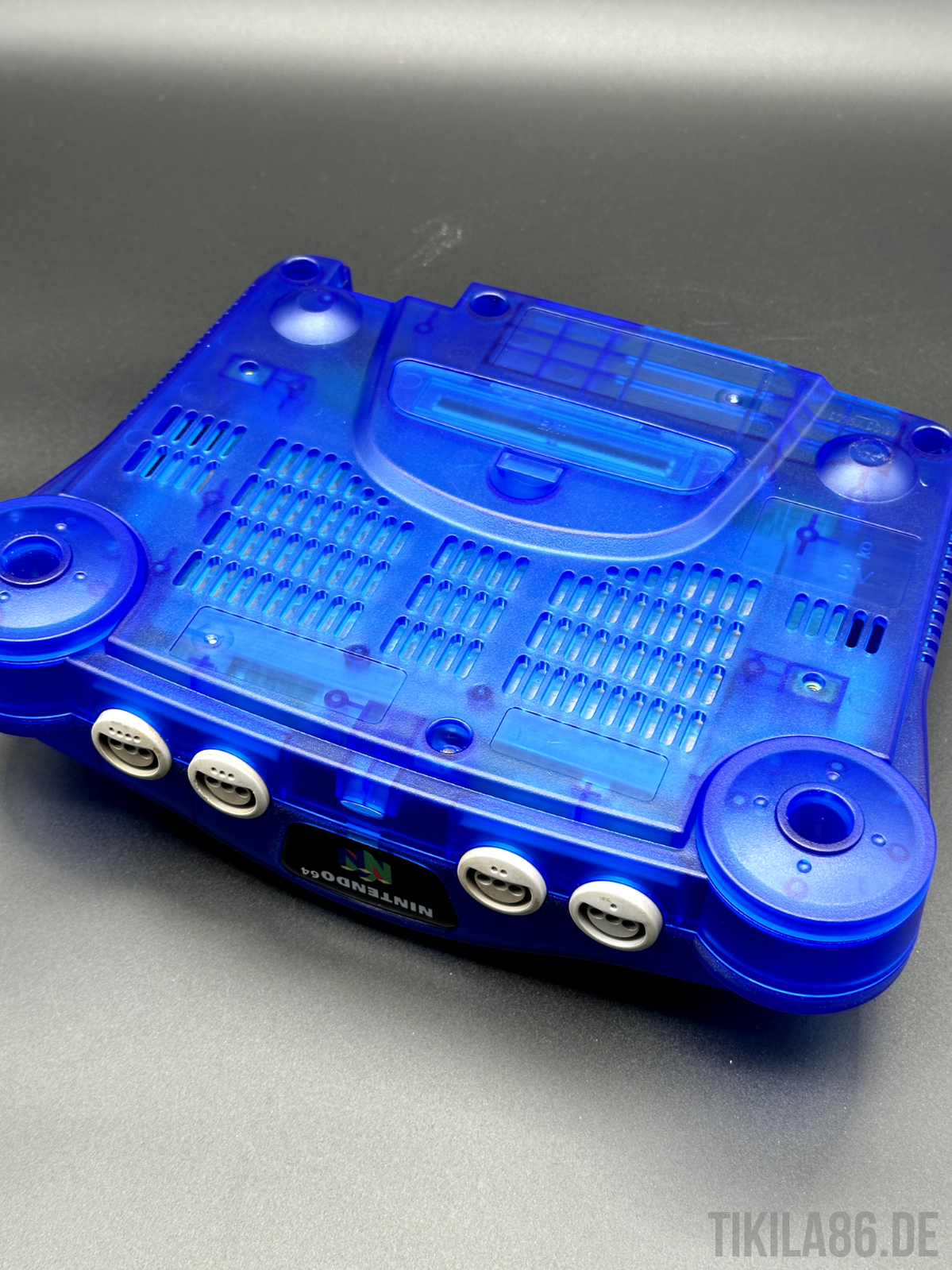 Nintendo 64 transparent Blau Spielekonsole (PAL) - CUSTOM SHELL