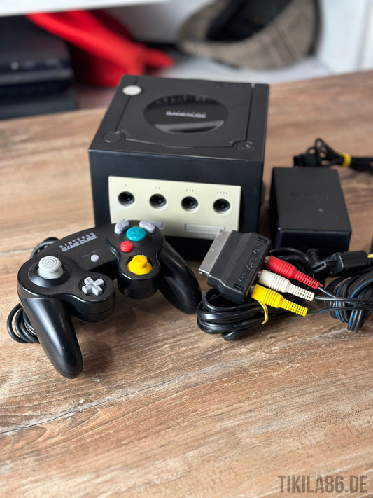 Nintendo Gamecube schwarz inkl. Controller, Netzteil und TV-Kabel