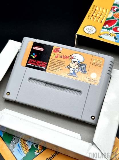 Nintendo - SNES - Spiel - Pierre le Chef is out to Lunch - OVP - PAL