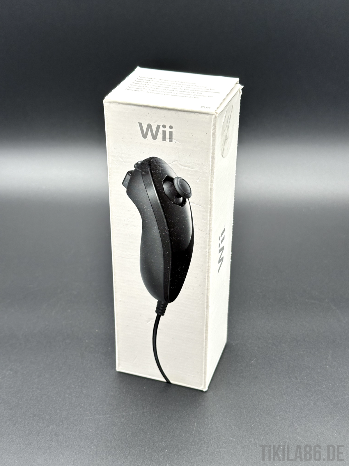 ORIGINAL NINTENDO WII NUNCHUCK SCHWARZ IN OVP