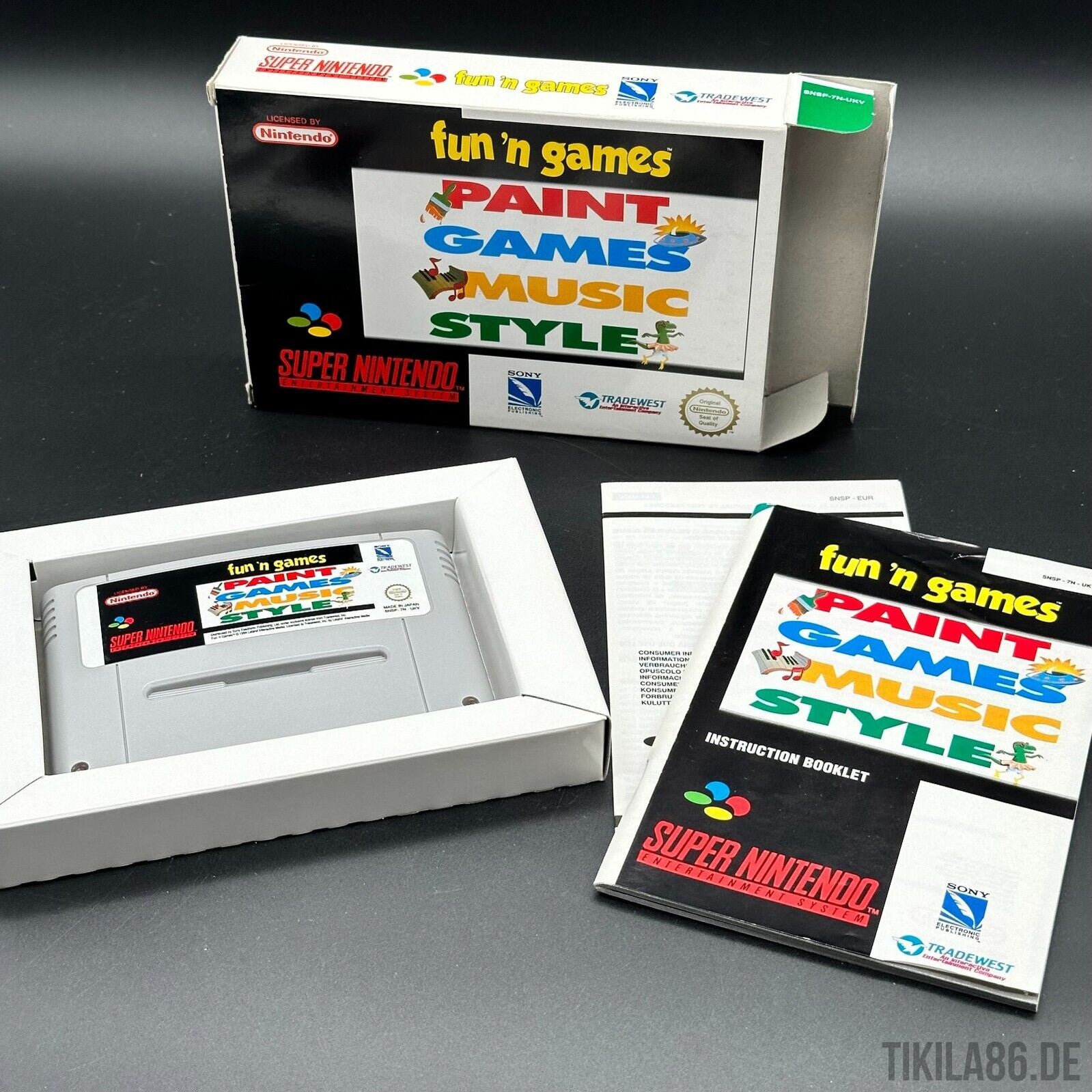 SNES - Fun'n Games: Paint Games Music Style für Super Nintendo OVP