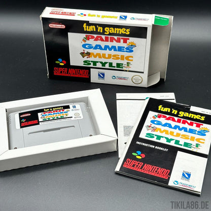 SNES - Fun'n Games: Paint Games Music Style für Super Nintendo OVP