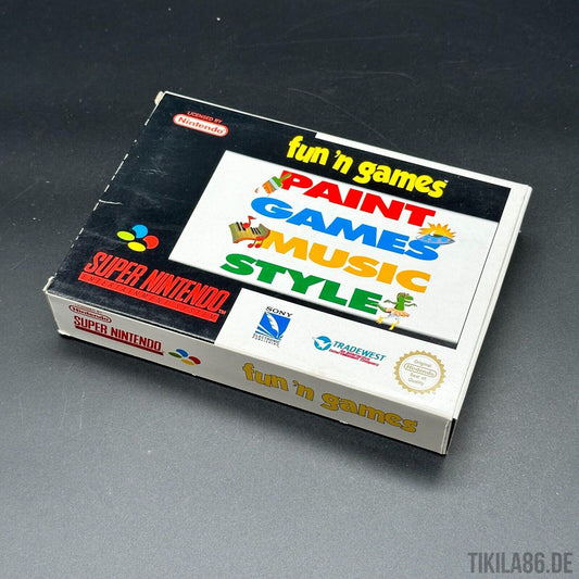 SNES - Fun'n Games: Paint Games Music Style für Super Nintendo OVP