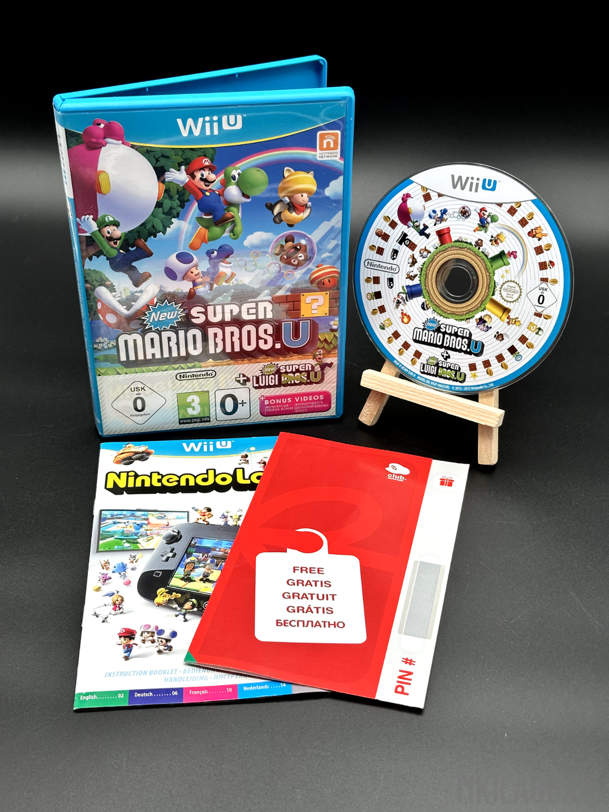 SUPER MARIO BROS.U + NEW SUPER LUIGI.U (Nintendo Wii U, 2013) - Disc poliert ✅