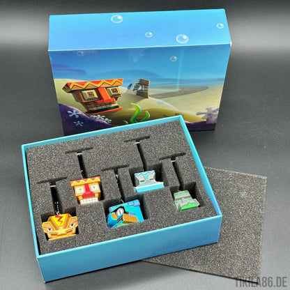 Spongebob Tiki Keychains - Aus Battle for Bikini Bottom Rehydrated Fun Edition