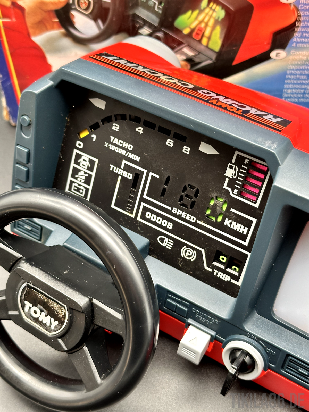 TOMY🚗 Racing Turbo Cockpit Fahrsimulator- ORIGINAL mit OVP von 1983