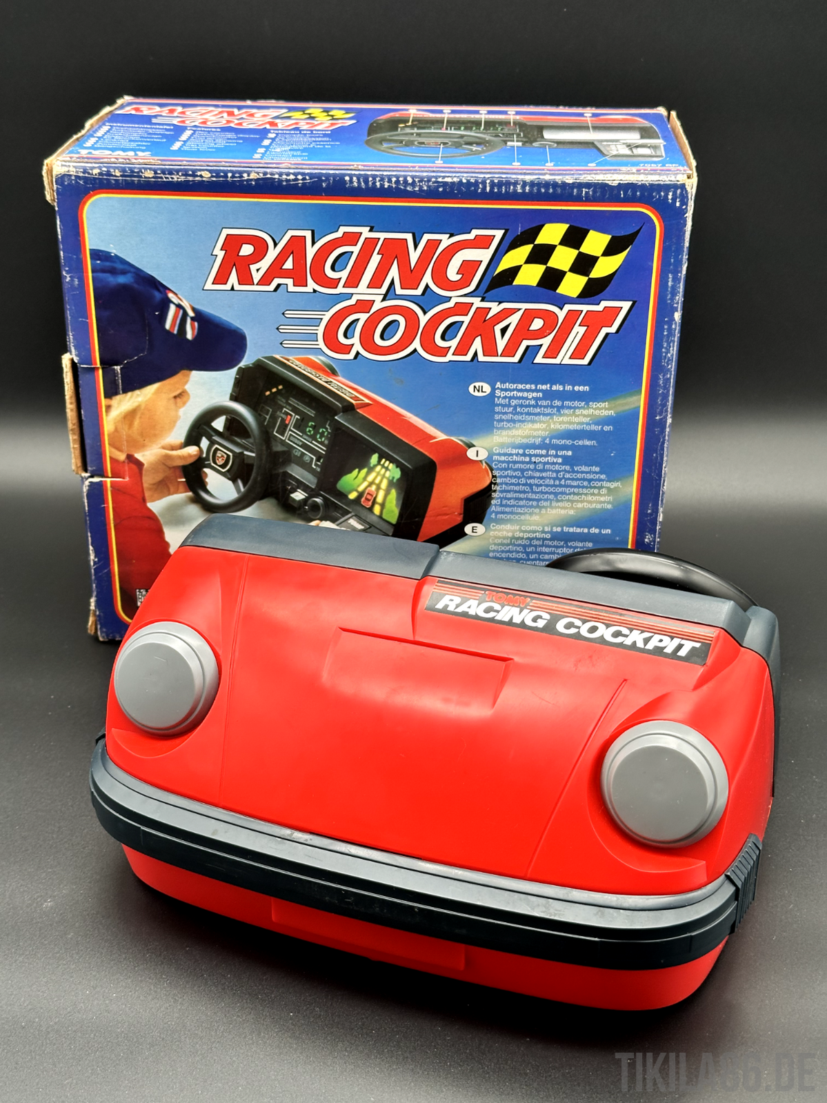 TOMY🚗 Racing Turbo Cockpit Fahrsimulator- ORIGINAL mit OVP von 1983